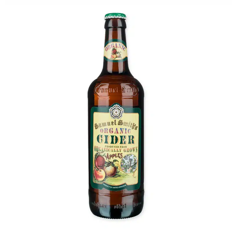 Samuel Smith Organic Cider is een heldere, biologische appelcider (5 %) met frisse appeltonen en een droge, toegankelijke afdronk.