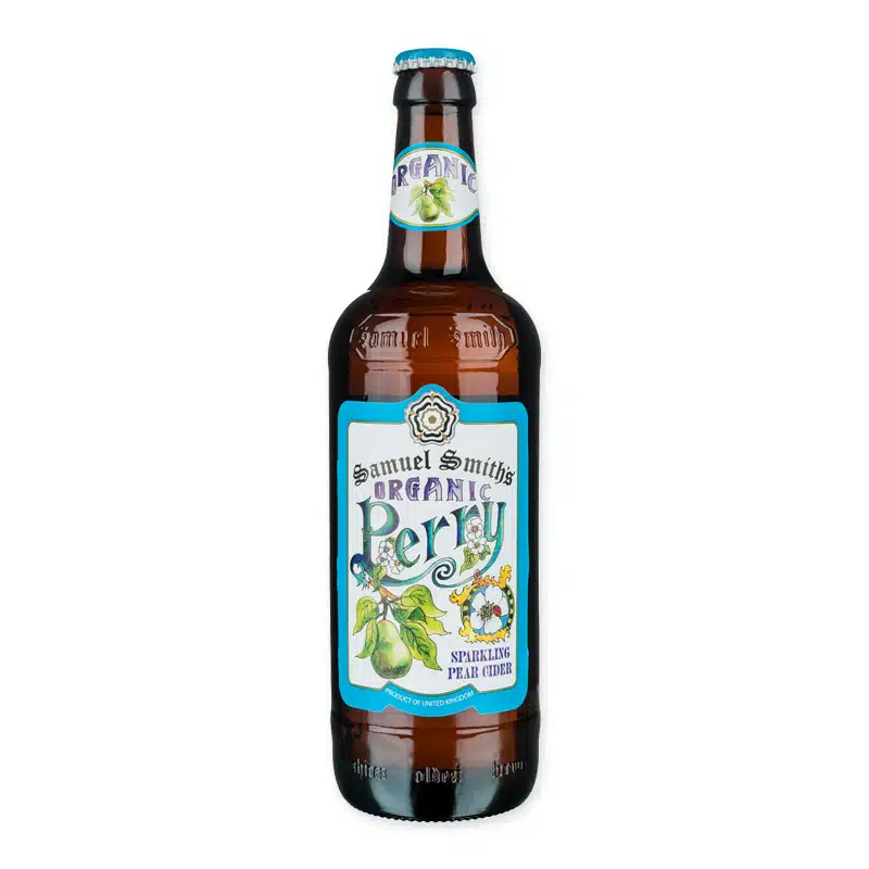 Ontdek Samuel Smith Organic Pear Cider: frisse, biologische perencider met fruitige aroma’s en een elegante afdronk. Perfect bij lichte gerechten of als aperitief.