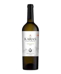 Karas White Blend Dry is een frisse witte wijn uit Armenië met tonen van citrus, witte perzik en florale nuances. Elegant, mineraal en perfect in balans.