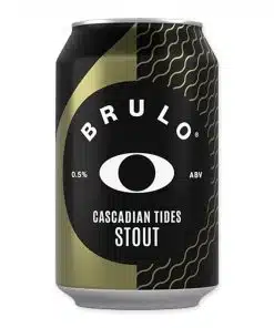 BRULO Cascadian Tides is een alcoholvrije Black IPA (0.5%) met geroosterde mout, citrus en dennenaroma’s. Vol, hoppig en verrassend complex.