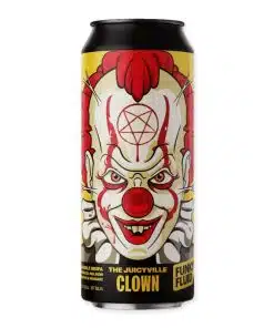 Funky Fluid Clown is een Double New England IPA (8%) met tropisch fruit, zachte bitterheid en romige afdronk. Explosief, fruitig en perfect in balans.