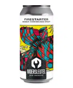 Moersleutel Firestarter is een krachtige Smoked Imperial Stout (11%) met tonen van cacao, koffie en subtiele rook. Vol, warm en complex.