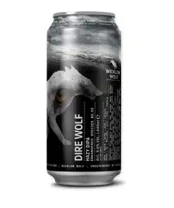 Wicklow Wolf Dire Wolf is een Hazy Double IPA (8.2%) met tropisch fruit, zachte bitterheid en romige body. Vol, fruitig en perfect gebalanceerd.